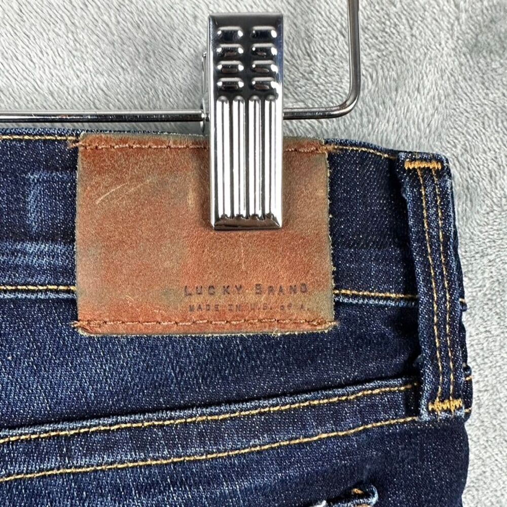Lucky Brand Dark Wash Ankle Skinny Jeans Made in USA Designer Denim Size 4/27 - Picture 9 of 14
